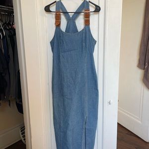 Vintage Long Skirt Denim Overall